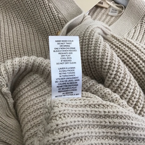 Elie by Elie Tahari camel rib knit cotton blend cardigan. NWT - Picture 6 of 6